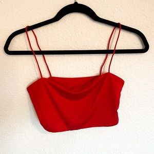 Spaghetti Strap Crop Tank Spandex - Small
